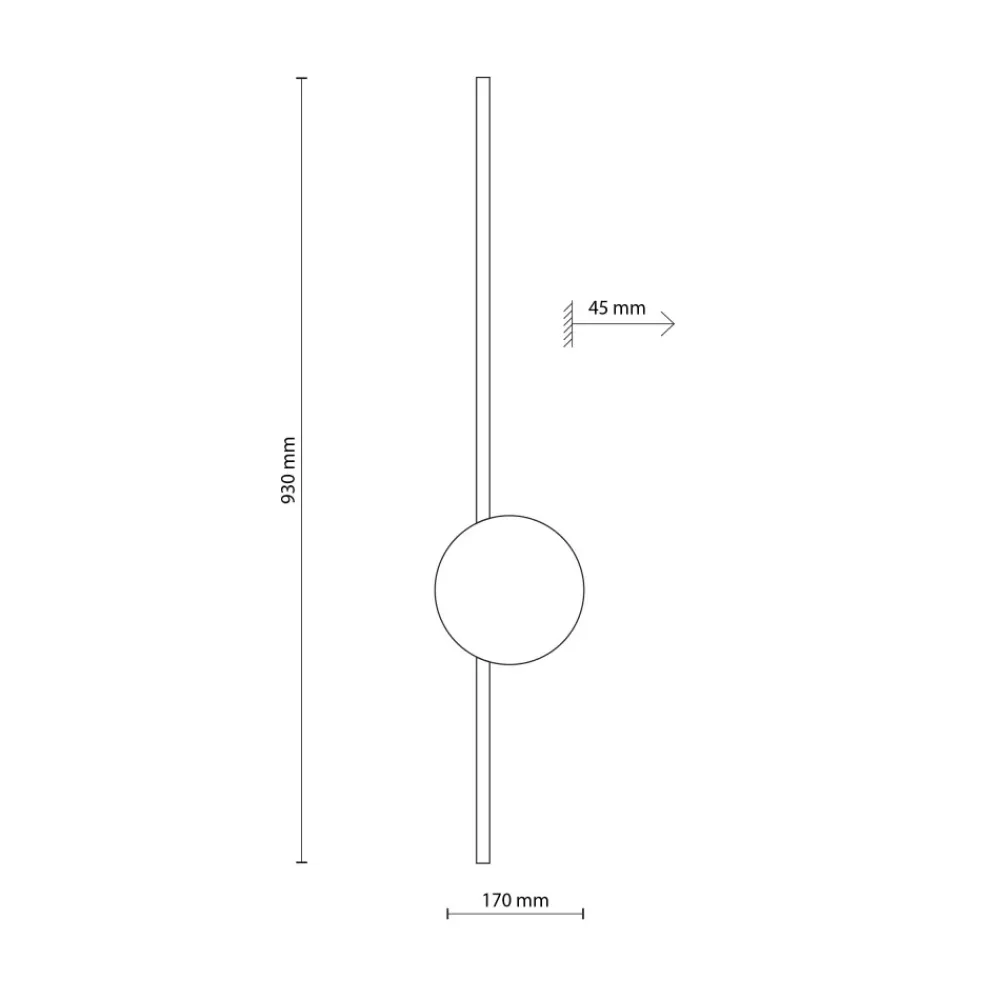 Kinkiet JAVA II Czarny Drewno 36W LED 93cm * TK Lighting Clearance