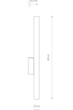 Kinkiet LASER 40cm czarny 2xG9 * Nowodvorski