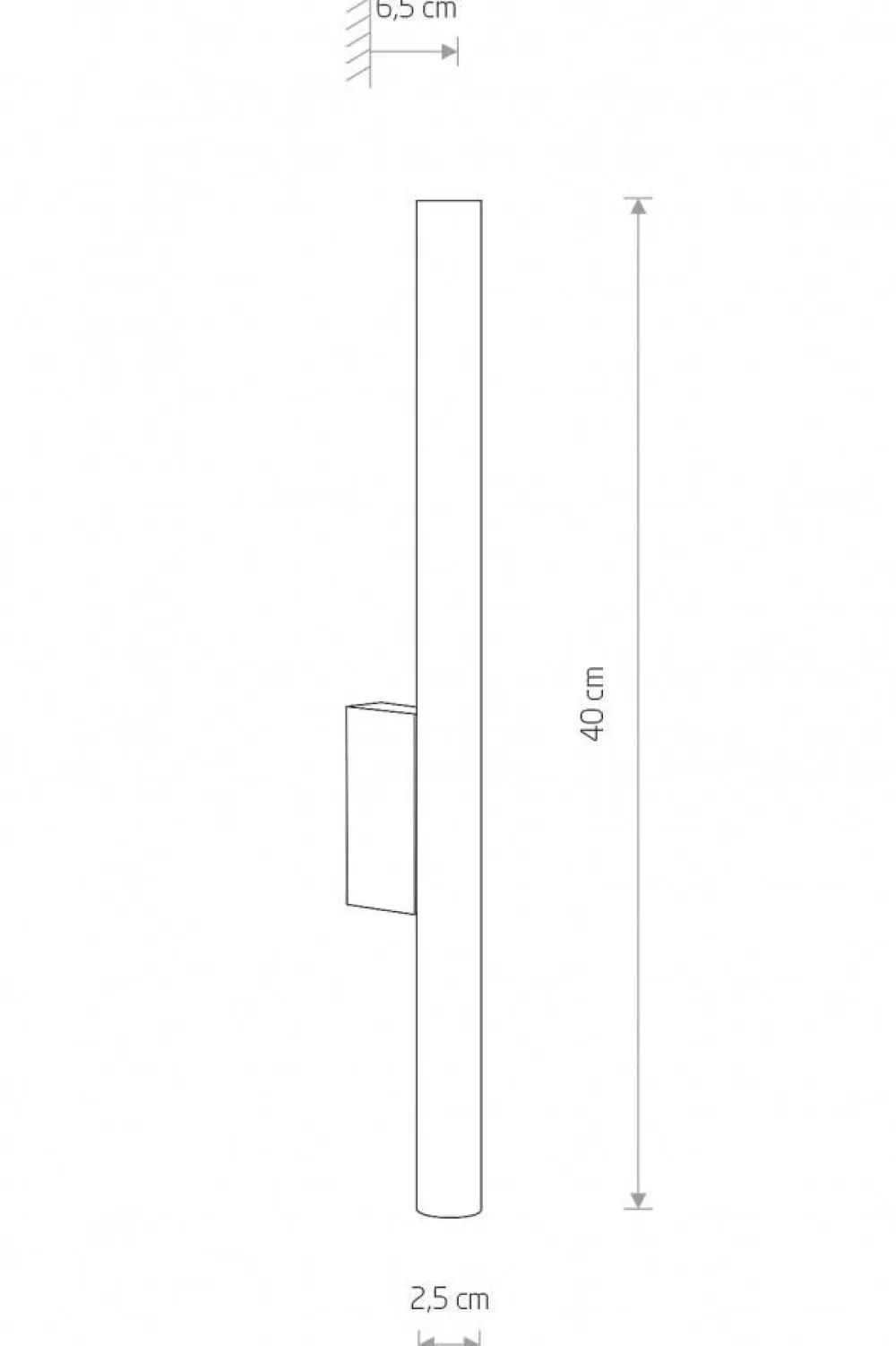 Kinkiet LASER 40cm czarny 2xG9 * Nowodvorski