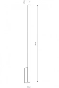 Kinkiet LASER XL 78cm miedź 2xG9