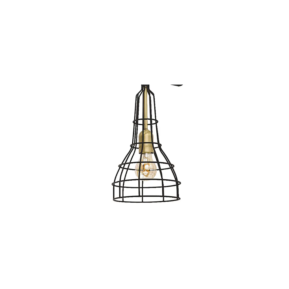 Kinkiet LONG Czarny Złoty Metalowy Klosz 1xE27 * TK Lighting Outlet