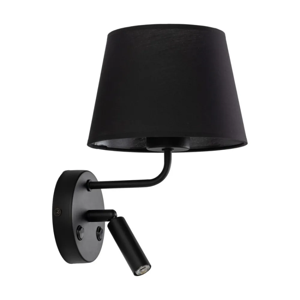 Kinkiet MAJA czarny 1xE27 1xG9 z wyłącznikiem * TK Lighting Outlet