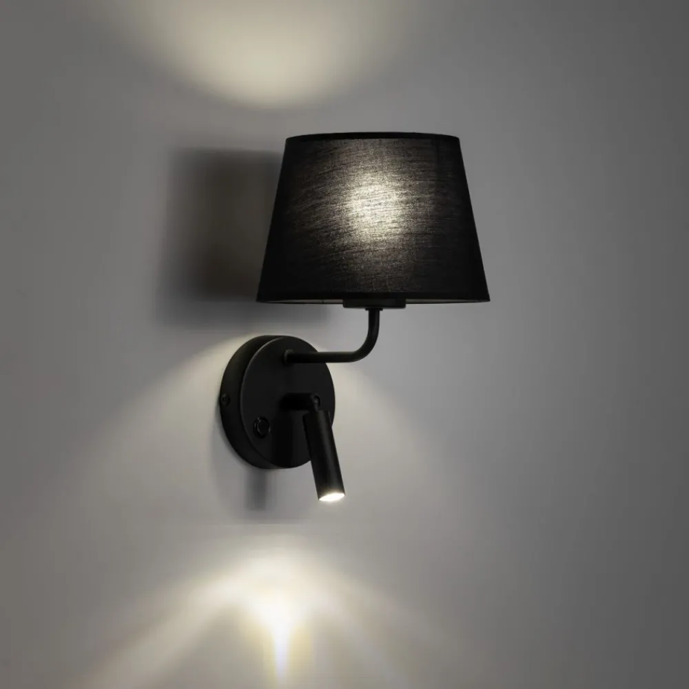 Kinkiet MAJA czarny 1xE27 1xG9 z wyłącznikiem * TK Lighting Outlet
