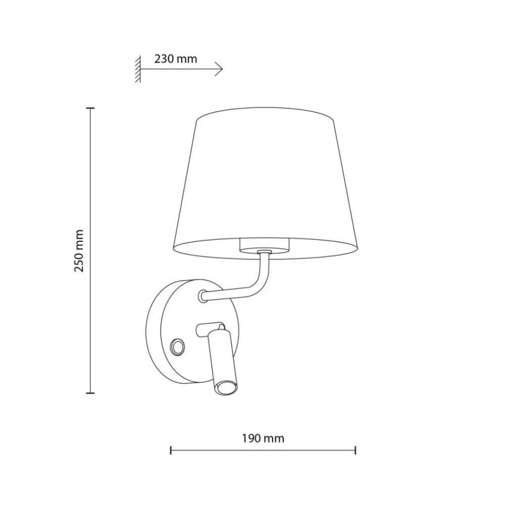 Kinkiet MAJA sabia beżowy 1xE27 1xG9 z lampką do czytania * TK Lighting Hot