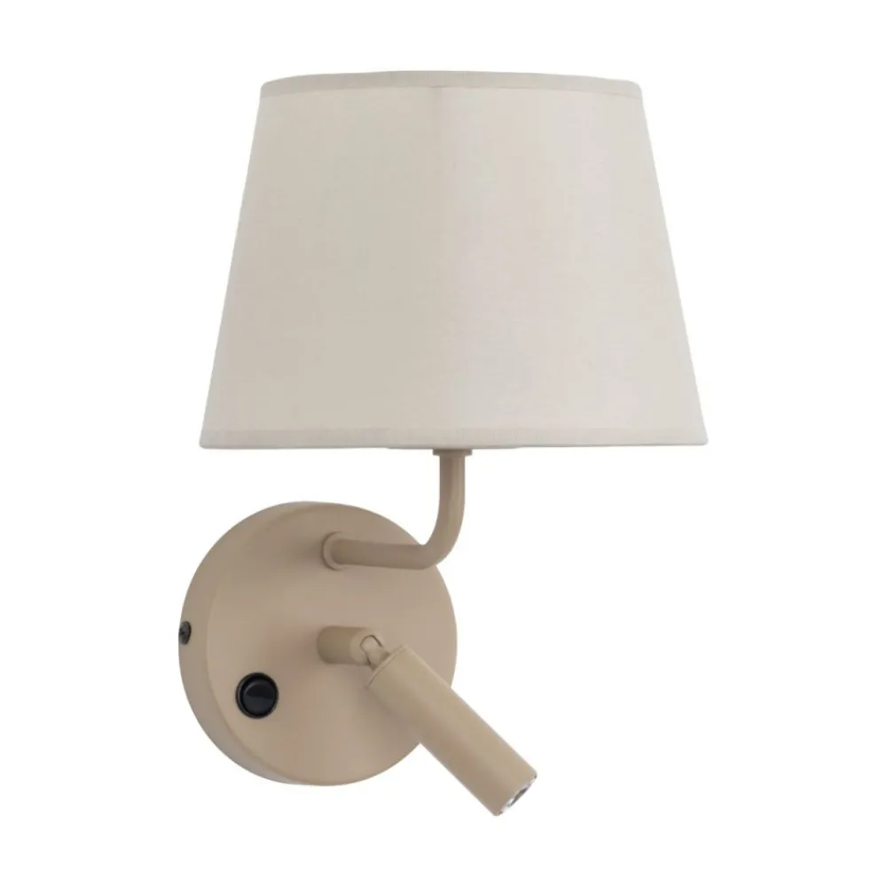 Kinkiet MAJA sabia beżowy 1xE27 1xG9 z lampką do czytania * TK Lighting Hot