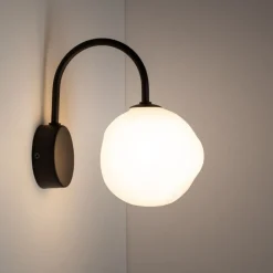 Kinkiet MISTY czarny biały klosz 1xG9 * TK Lighting Sale
