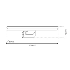 Kinkiet nad lustro SHINE biały 60 cm LED * Eko-light Discount