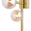 Kinkiet NEPTUN Złoty Bursztynowy Szklane Klosze 2xG9 * Jupiter Hot