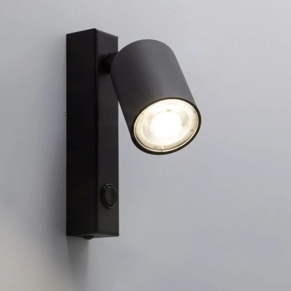Kinkiet NEX czarny 1xGU10 z wyłącznikiem * TK Lighting New