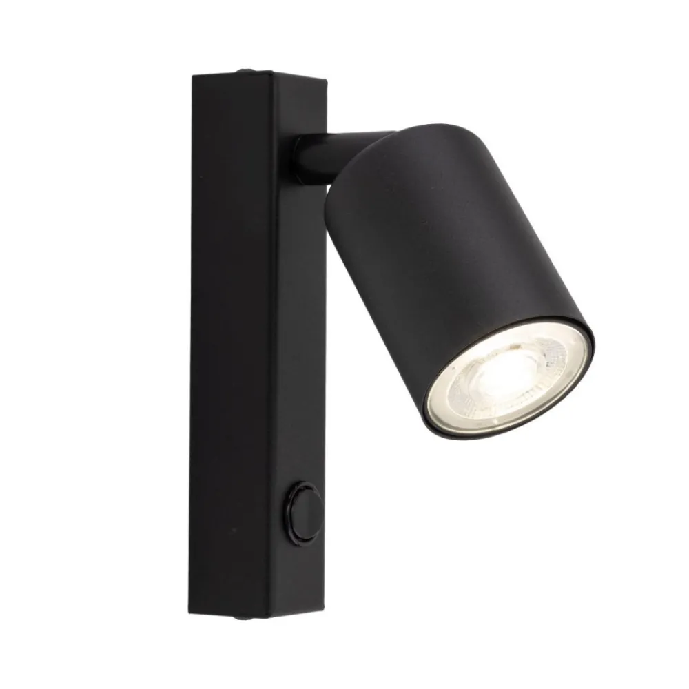 Kinkiet NEX czarny 1xGU10 z wyłącznikiem * TK Lighting New