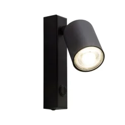 Kinkiet NEX czarny 1xGU10 z wyłącznikiem * TK Lighting New