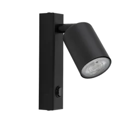 Kinkiet NEX czarny 1xGU10 z wyłącznikiem * TK Lighting New