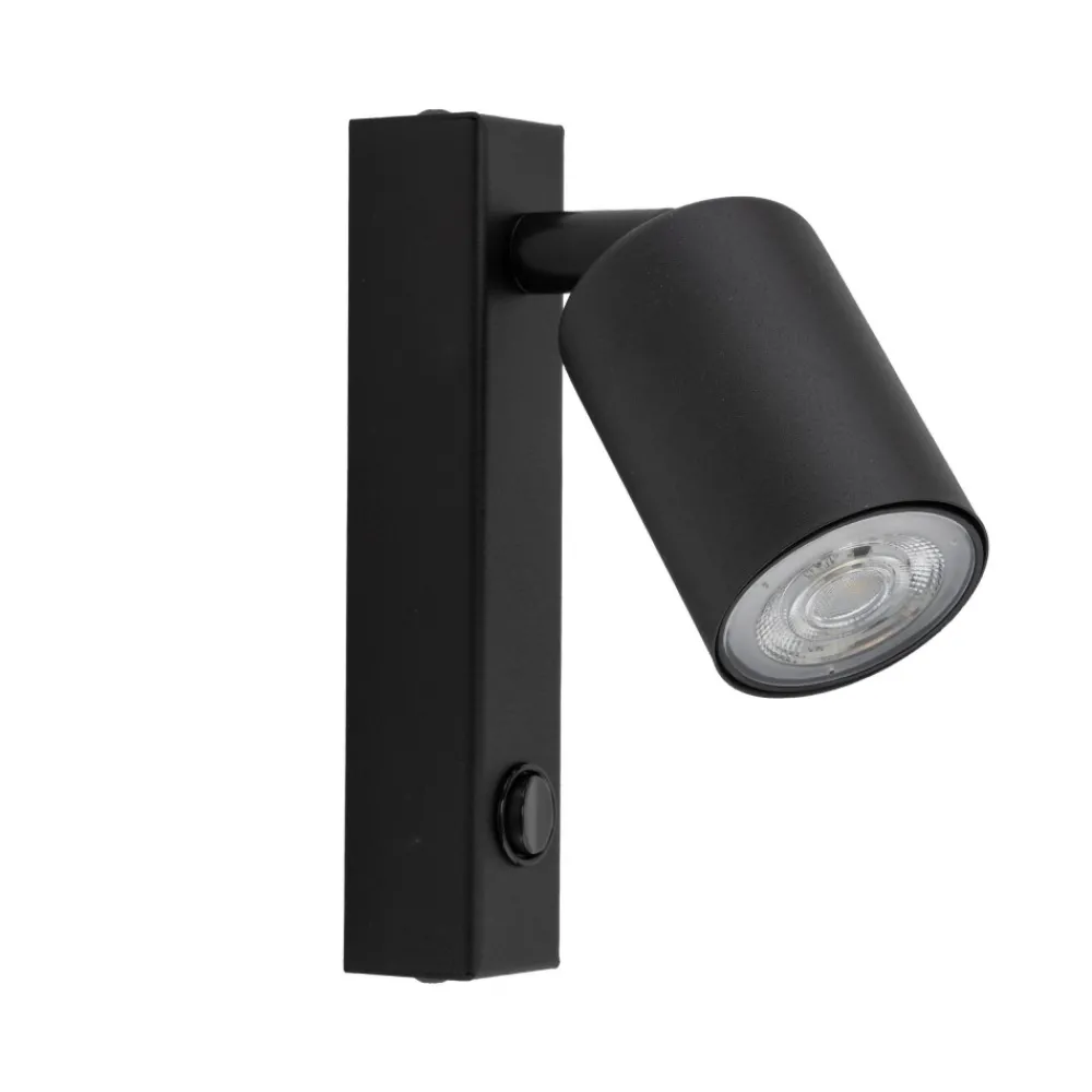 Kinkiet NEX czarny 1xGU10 z wyłącznikiem * TK Lighting New