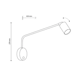 Kinkiet NEX long sabia beżowy 1xGU10 z wyłącznikiem * TK Lighting Online