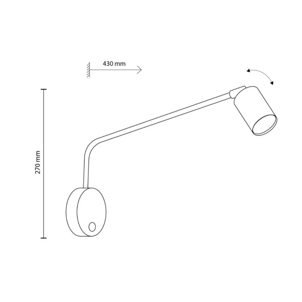 Kinkiet NEX long sabia beżowy 1xGU10 z wyłącznikiem * TK Lighting Online