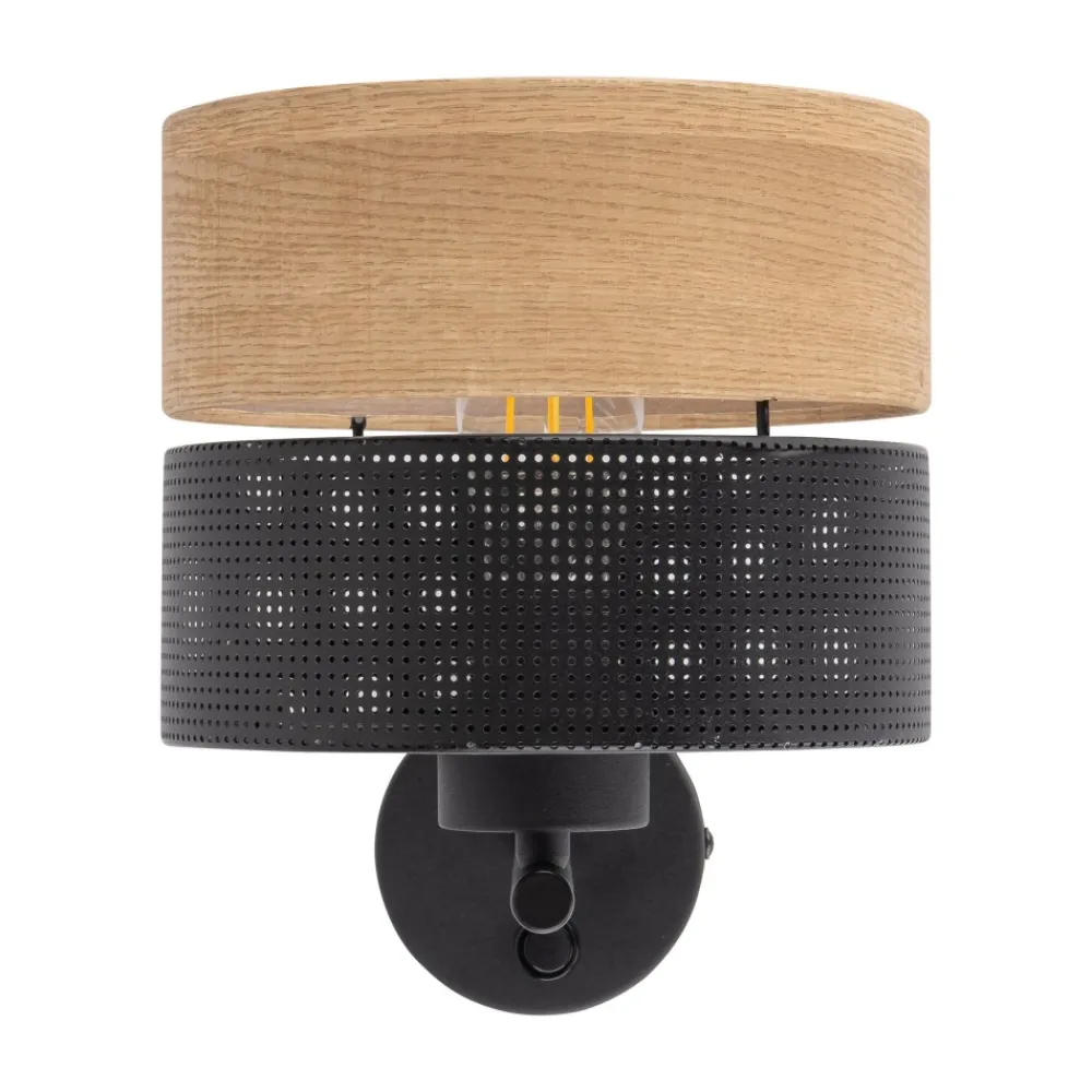 Kinkiet NICOL Czarny Boho Abażur 1xE27 * TK Lighting New
