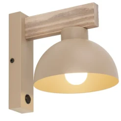 Kinkiet OSLO sabia drewno beżowy 1xE27 * TK Lighting Sale