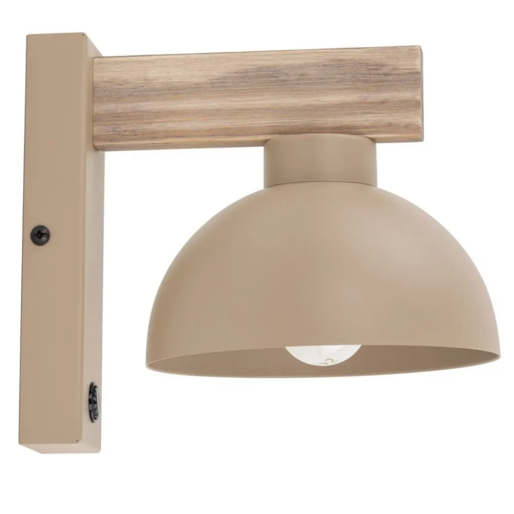 Kinkiet OSLO sabia drewno beżowy 1xE27 * TK Lighting Sale
