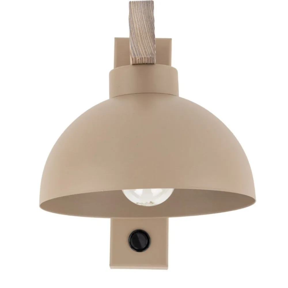 Kinkiet OSLO sabia drewno beżowy 1xE27 * TK Lighting Sale