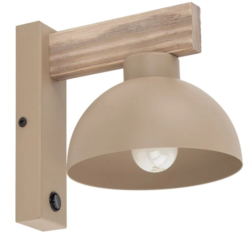 Kinkiet OSLO sabia drewno beżowy 1xE27 * TK Lighting Sale