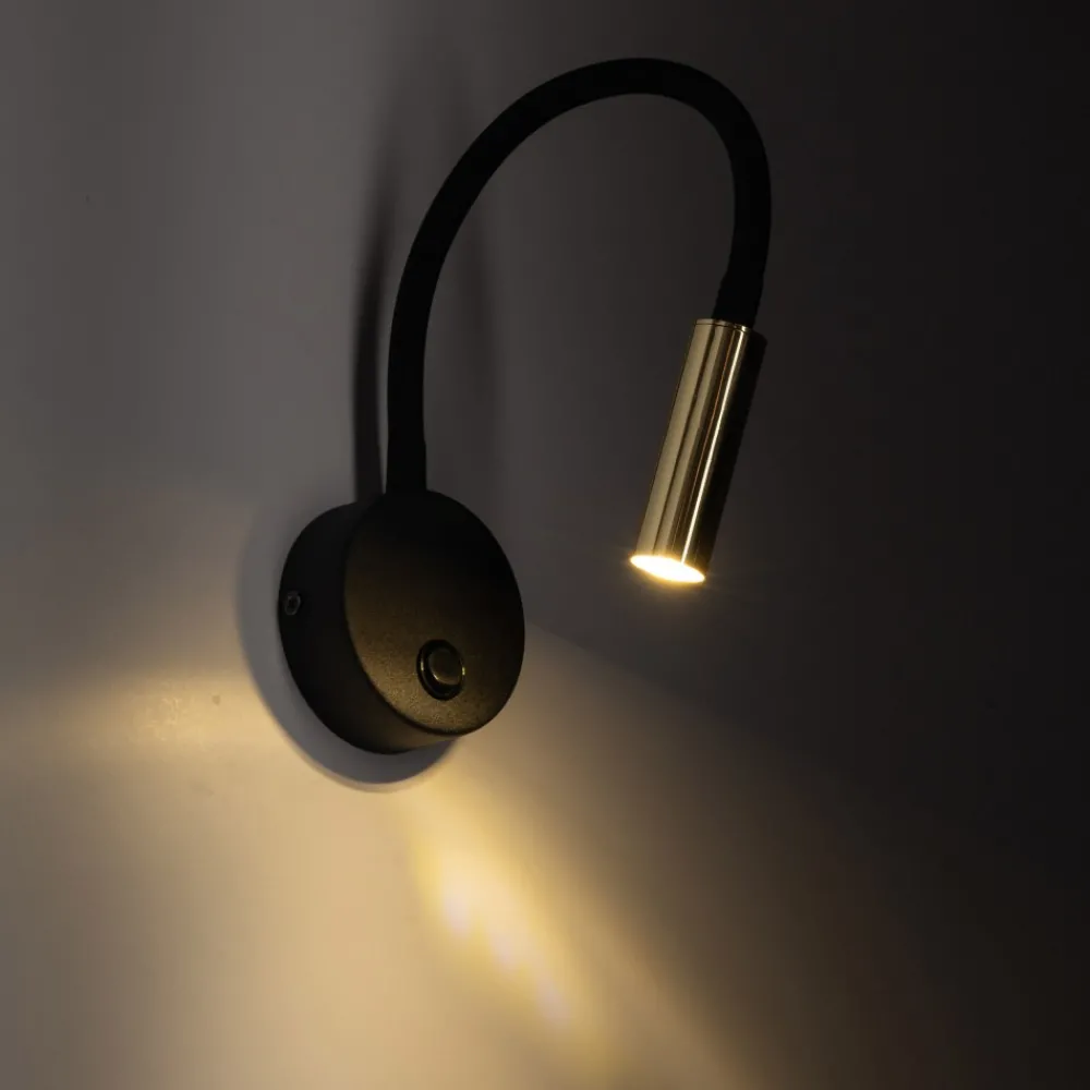 Kinkiet Regulowany LAGOS Czarny Złoty 1xG9 * TK Lighting New