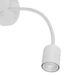 Kinkiet Regulowany MAJA Biały Abażur 1xE27 1xGU10 * TK Lighting