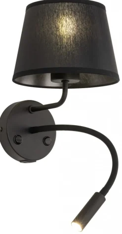 Kinkiet Regulowany MAJA Czarny Abażur 1xE27 1xG9 * TK Lighting Hot