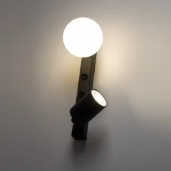 Kinkiet Regulowany VOX Czarny Biały Klosz 1xGU10 1xG9 * TK Lighting Clearance