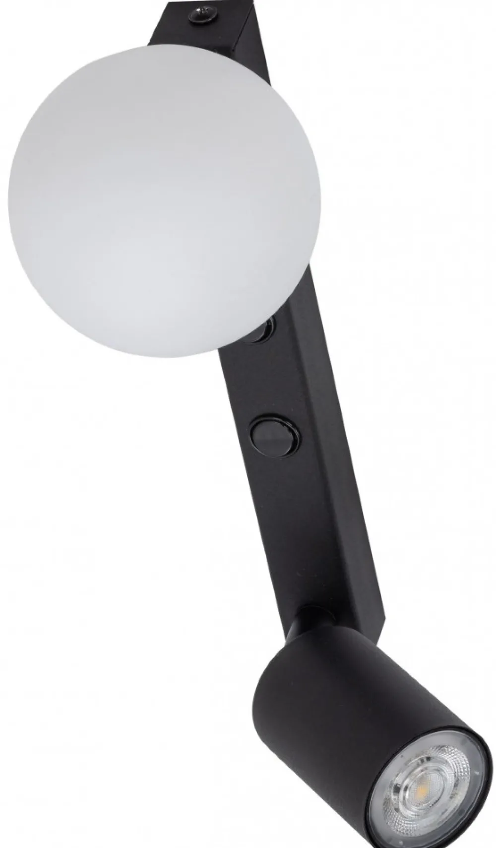 Kinkiet Regulowany VOX Czarny Biały Klosz 1xGU10 1xG9 * TK Lighting Clearance