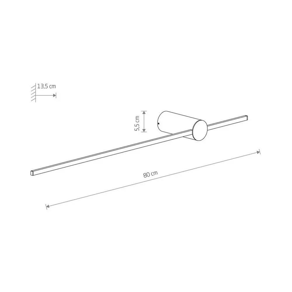 Kinkiet SABER Czarny 11W LED 4000K IP20 80cm * Nowodvorski Sale