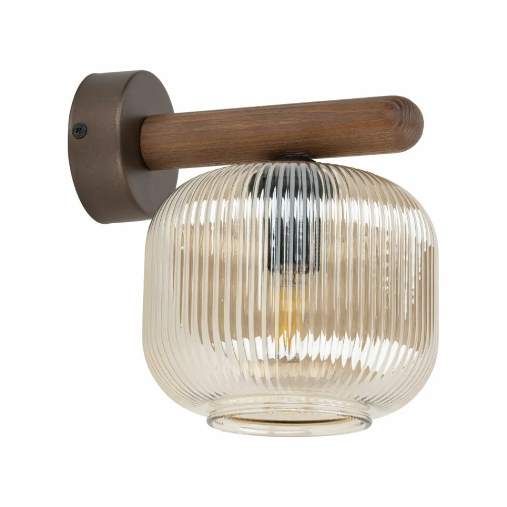 Kinkiet SALVIA brązowy drewno 1xE14 * TK Lighting Online