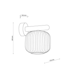 Kinkiet SALVIA brązowy drewno 1xE14 * TK Lighting Online
