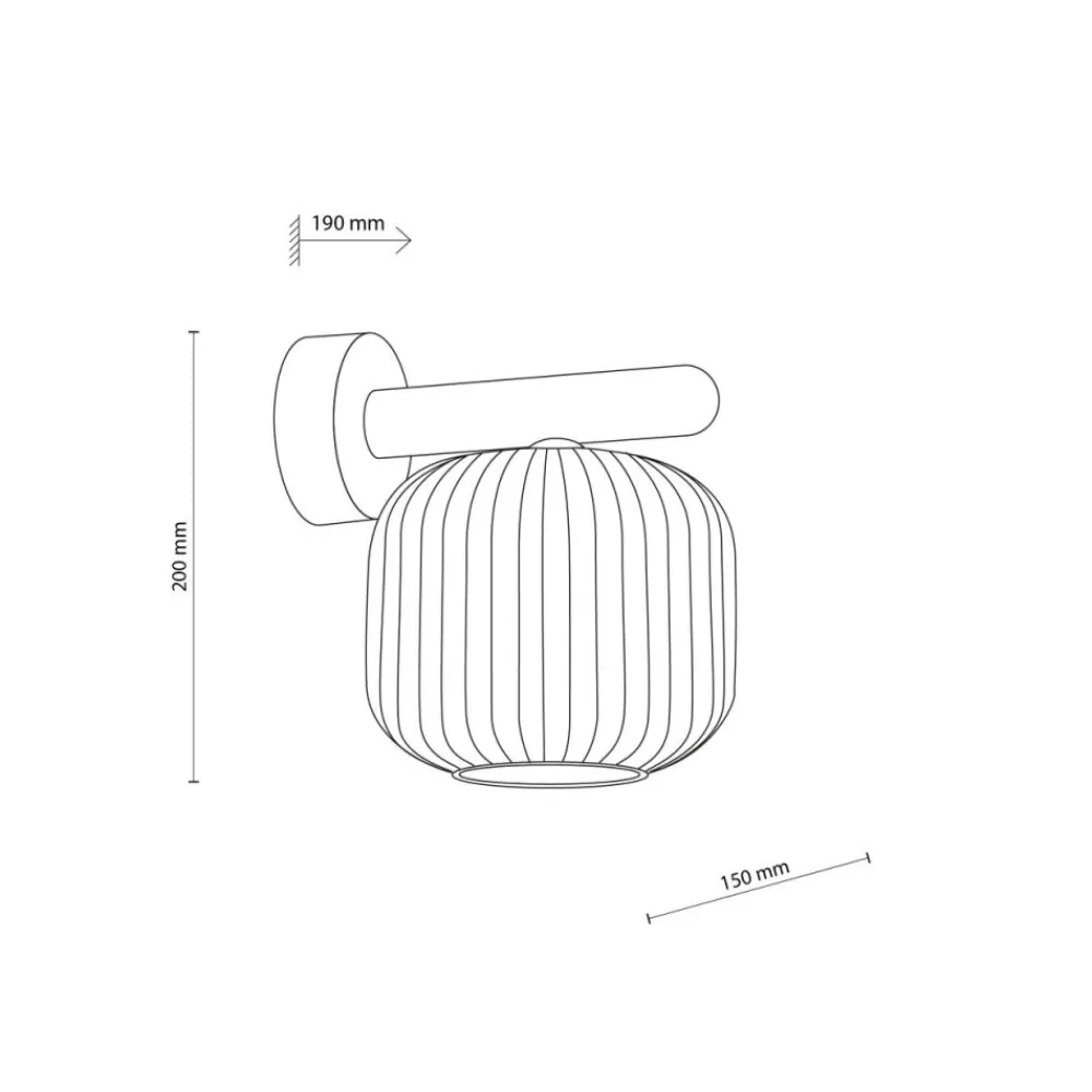 Kinkiet SALVIA brązowy drewno 1xE14 * TK Lighting Online
