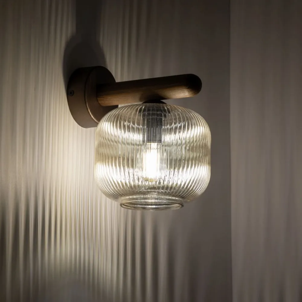 Kinkiet SALVIA brązowy drewno 1xE14 * TK Lighting Online