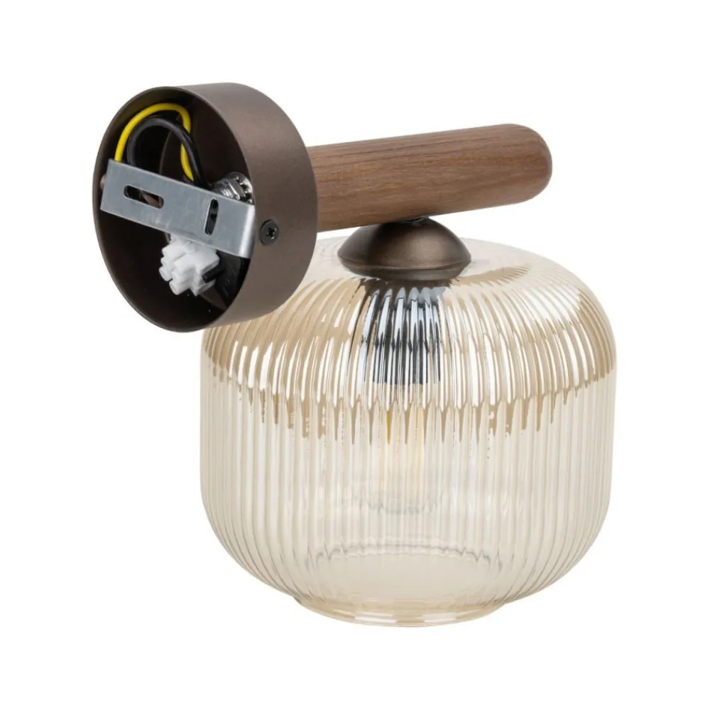 Kinkiet SALVIA brązowy drewno 1xE14 * TK Lighting Online