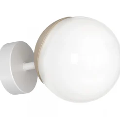 Kinkiet SFERA Biały Brązowy Szklany Klosz 1xE14 * Eko-light New