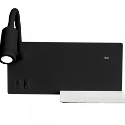 Kinkiet SHELF Czarny Półka Ładowarka USB 4W 5W 2W LED Lewostronny * Eko-light