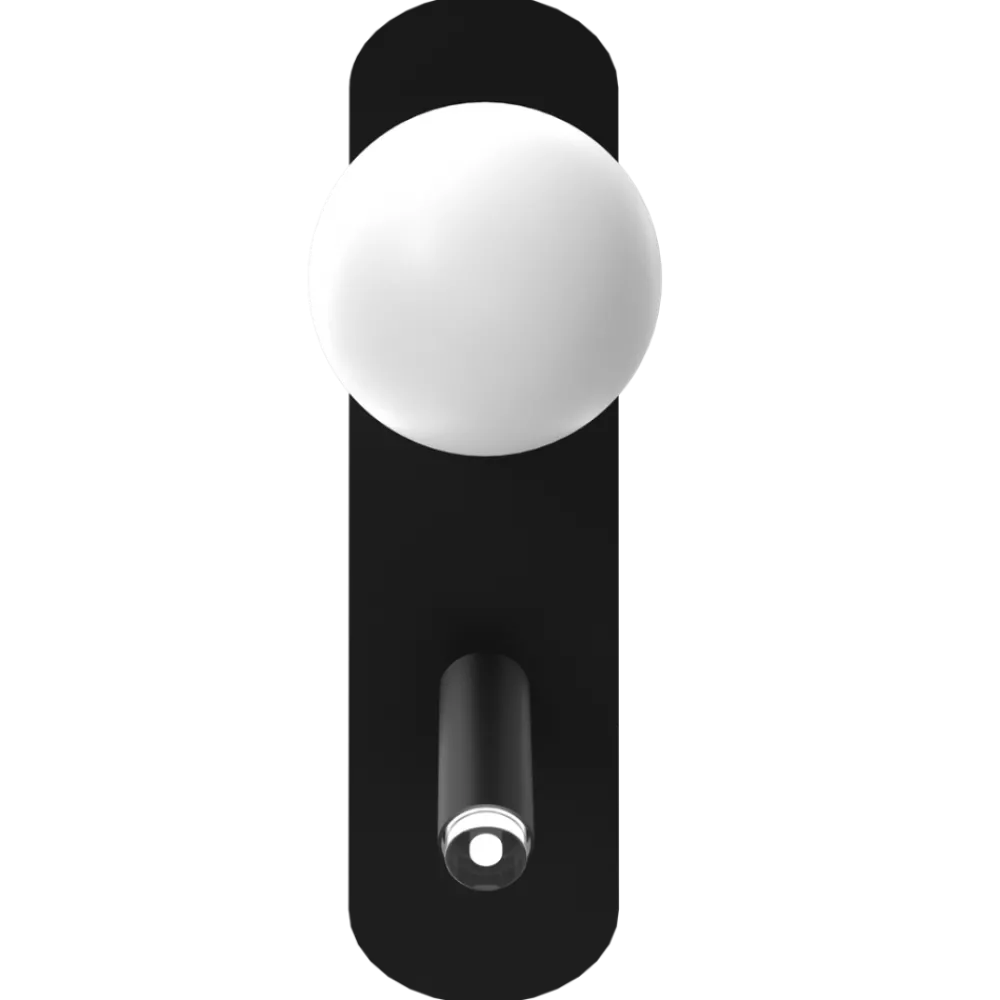 Kinkiet SIRIO Regulowany Czarny Szklany Klosz 2xG9 * Eko-light Outlet