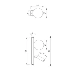 Kinkiet SIRIO Regulowany Czarny Szklany Klosz 2xG9 * Eko-light Outlet