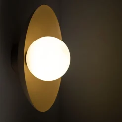 Kinkiet SLATE sabia beżowy szaklany klosz 1xG9 * TK Lighting Clearance