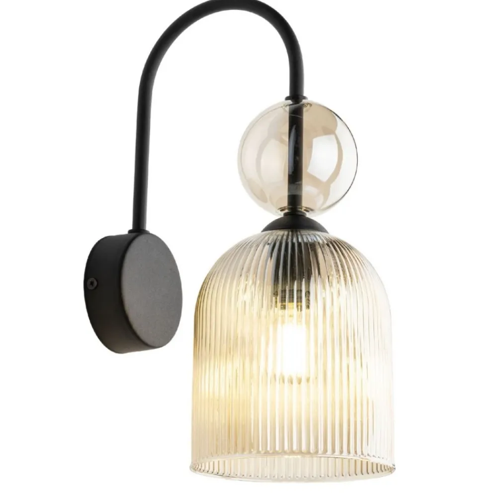 Kinkiet SOPHIA czarny beżowy 1xE14 * TK Lighting New