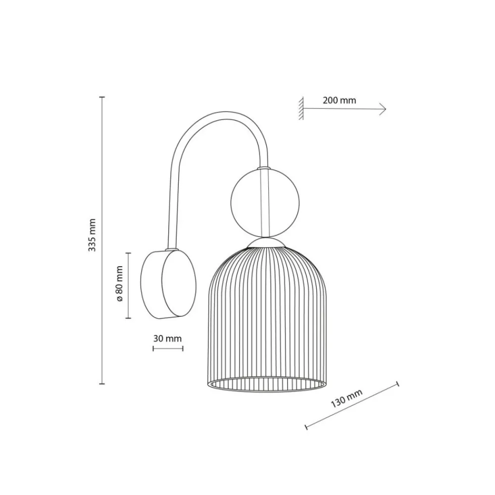 Kinkiet SOPHIA czarny 1xE14 biały klosz * TK Lighting Outlet