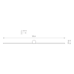 Kinkiet SPIN Czarny 14W LED 3000K 99cm * Nowodvorski New