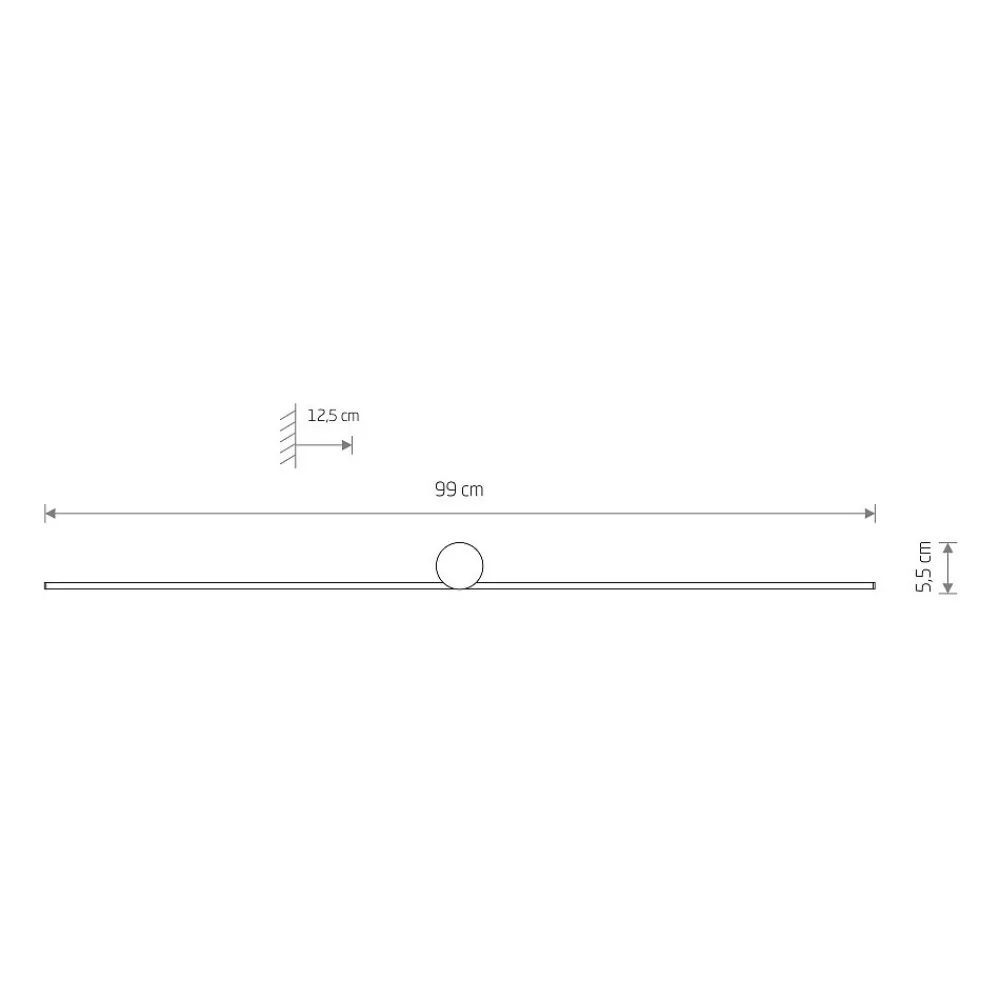 Kinkiet SPIN Czarny 14W LED 3000K 99cm * Nowodvorski New