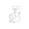 Kinkiet Spot CINO Czarny Srebrny 1xGU10 * Eko-light Discount
