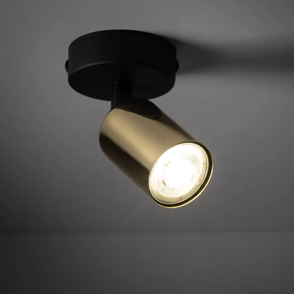 Kinkiet SPOT TOP Czarny Złoty 1xGU10 * TK Lighting New