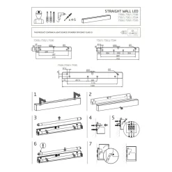 Kinkiet STRAIGHT Grafitowy 1xT8 22W LED 3000K 122cm * Nowodvorski Discount