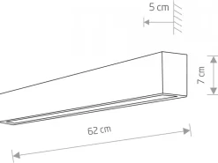 Kinkiet STRAIGHT WALL LED S biały 11W * Nowodvorski New