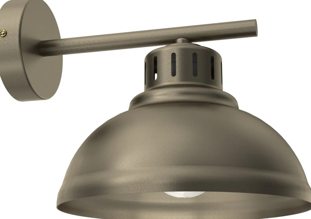 Kinkiet SVEN Złoty Szary Metalowy Klosz 1xE27 * Luminex Discount