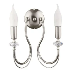 Kinkiet Świecznikowy MELODY Srebrny 2xE14 * Jupiter New